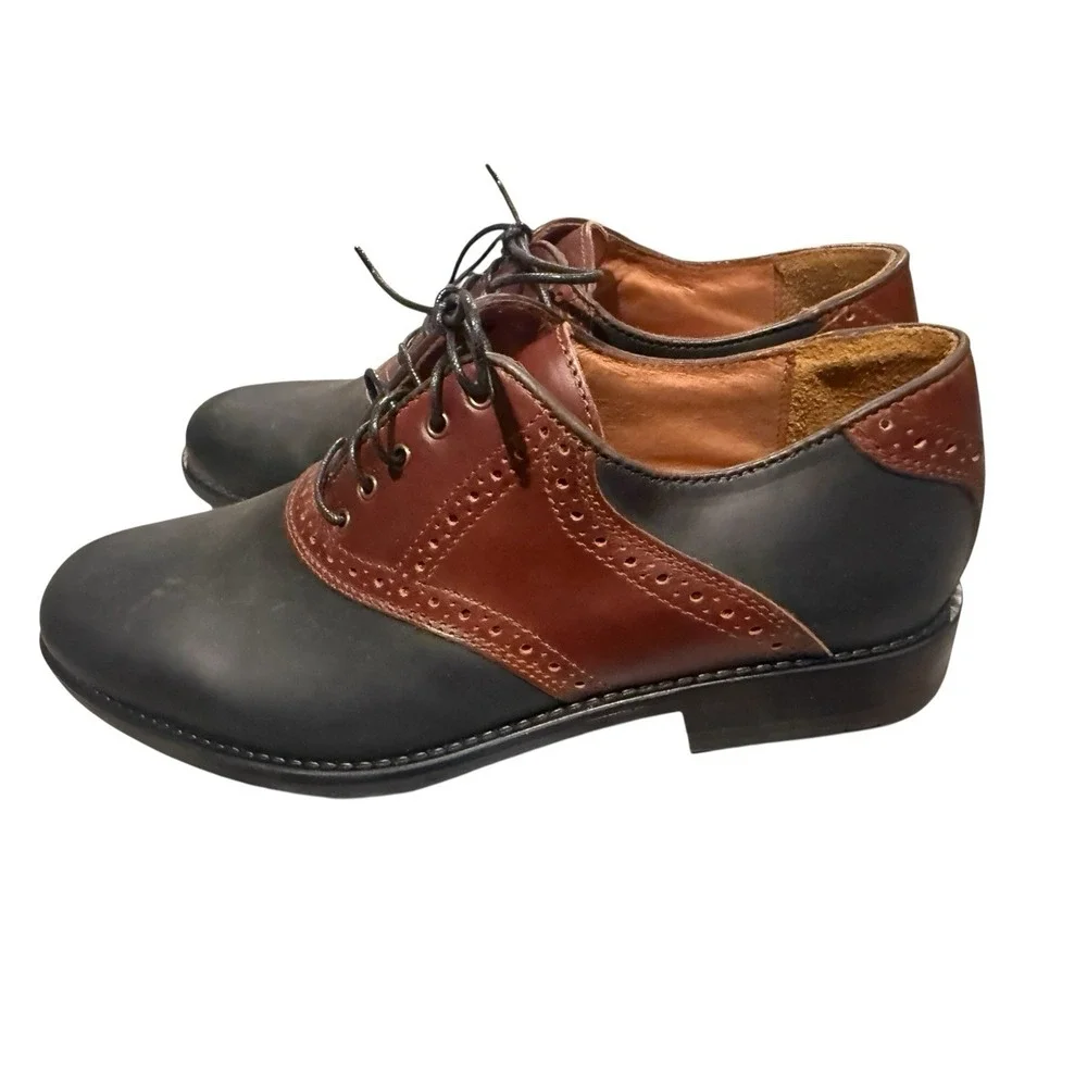Johnston And Murphy Aristocraft Vintage Shoes Brown & Black Two Tone 8M‎ EUC
